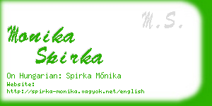 monika spirka business card